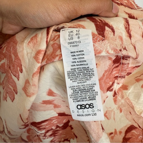 ASOS floral midi dress with belt - Picture 5 of 8